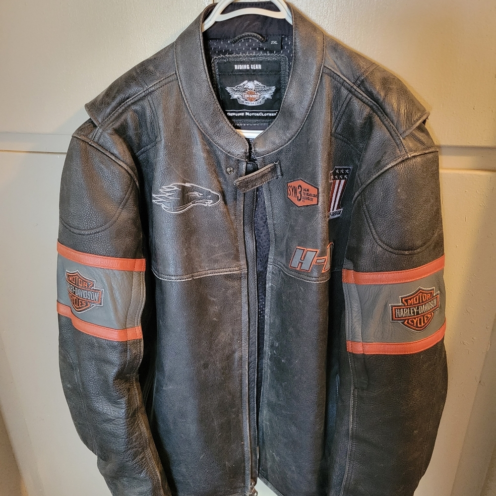 HD leather motorcycle leather jacket